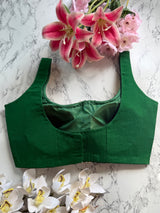 Bottle Green Gota Sitara Blouse