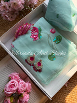 Grace of Lotus Chiffon Saree