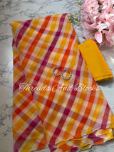 Rang Leher Chiffon Leheriya Saree