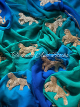 Goddess Of Forest Chiffon Saree