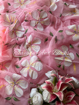 Frangipani Handpainted Saree