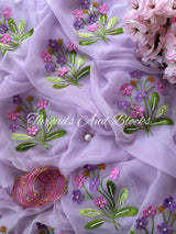 3D Bouquet Chiffon Saree