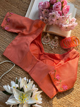 Pixie Floral Peach Blouse