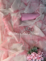 Victorian Blush Shibori Saree