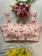 Blush Hibiscus Blouse