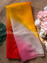Winter Sunrise Mukaish Saree