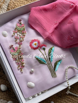 Blushing Dahlia Chiffon Saree