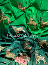 Dazzling Deer Crepe Saree
