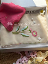Blushing Dahlia Chiffon Saree