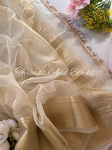 Tissue Banarasi Saree with Pearls