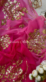 Shaded Pink Gulmohar Saree