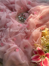 Misty Pink Petunia Saree