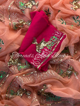 Fawn and Fern Chiffon Saree