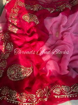 Meher Gulabi Pittan Saree