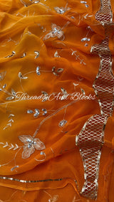 Sunset Dreams Cutwork Border Saree