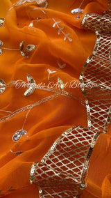 Sunset Dreams Cutwork Border Saree