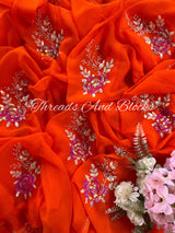 Sequins Rose Saree