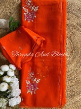 Sequins Rose Saree