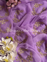 Lavender Cut-Daana Saree