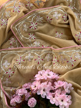 Sandy Beige Velvet Shawl