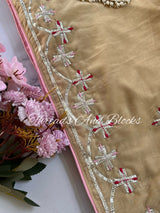 Sandy Beige Velvet Shawl