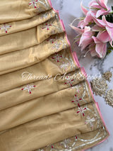 Sandy Beige Velvet Shawl