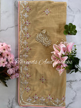 Sandy Beige Velvet Shawl