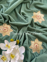 Moss Green Velvet Shawl