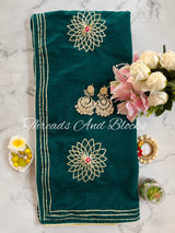 Teal Green Velvet Shawl