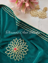 Teal Green Velvet Shawl