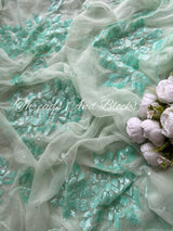 Sea Green Gulmohar Saree
