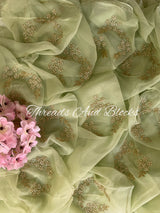 Elaichi Green Cut-Daana Saree
