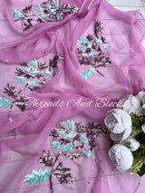 Sparkles Maple Floral Buta Saree