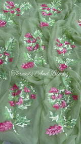 Sparkles Maple Floral Buta Saree