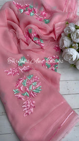 Sparkles Maple Floral Buta Saree