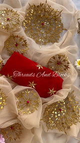 Noor Gotapatti Saree - Nude