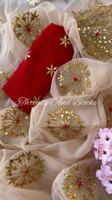 Noor Gotapatti Saree - Nude