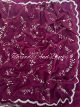 The Alia Saree - Plum Wine