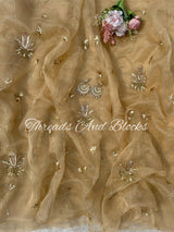 Gold Tissue Zardosi Jaal Saree