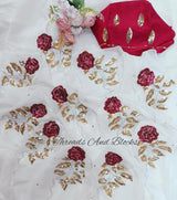 French Rose Chiffon Saree