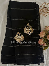 Black Sequins Cocktail Saree
