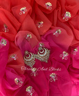 Pink Orange Gotapatti Saree