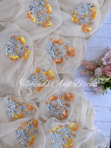 Cream Mughal Floral Buta Saree