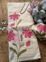 Gulabi Phool Kota Doriya Saree