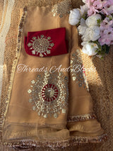 Golden Zubeida Saree