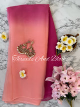 Peach Blossom Saree