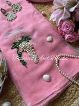 Pearl Vine Chiffon Saree