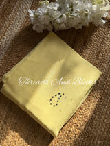 Soft Lemon Mukaish Paisley Saree