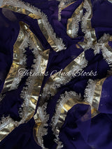 Mukaish Lappa Border Saree