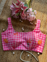 Checkmate Pink Blouse